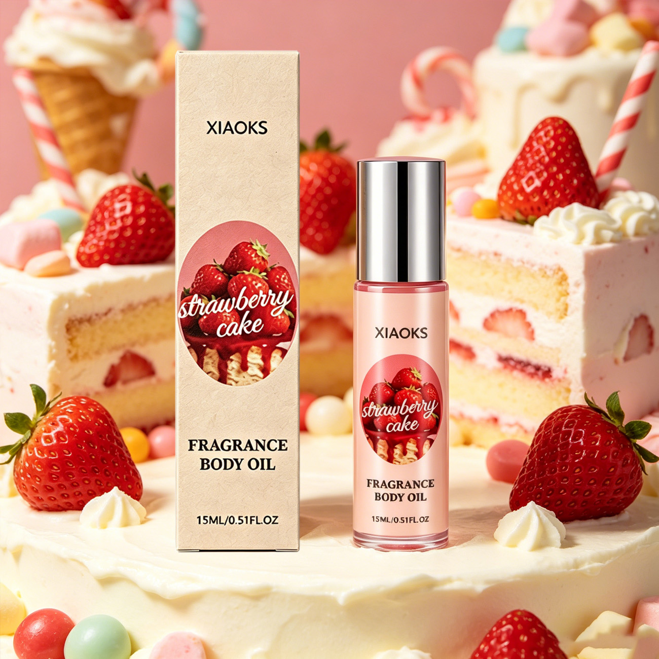 Perfume Adrien Fragrance - 1 Bottle of Strawberry Cake Sweet